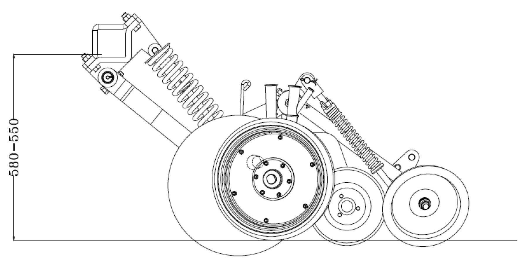 Single disc row units (Working position)